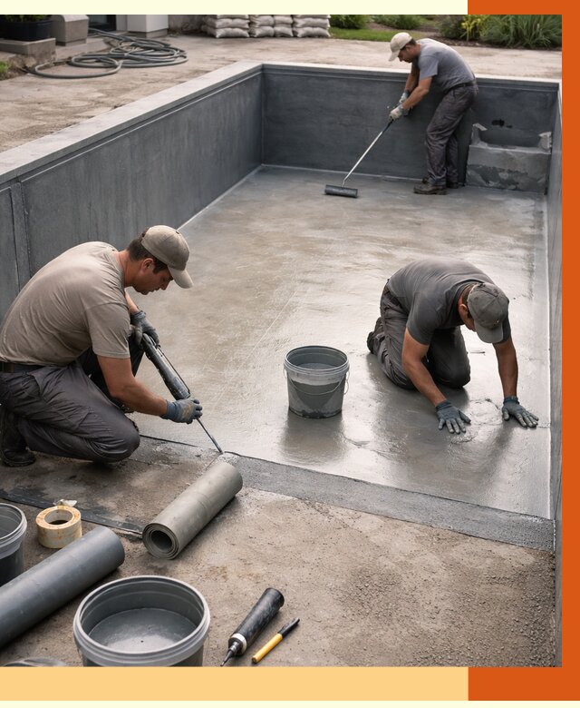 Профессиональная гидроизоляция бассейна в Реутове от 6765 руб. за м2 | ТепломастерРтв