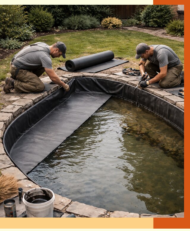 Гидроизоляция пруда в Реутове от 15611 руб. под ключ | ТепломастерРтв профессионально