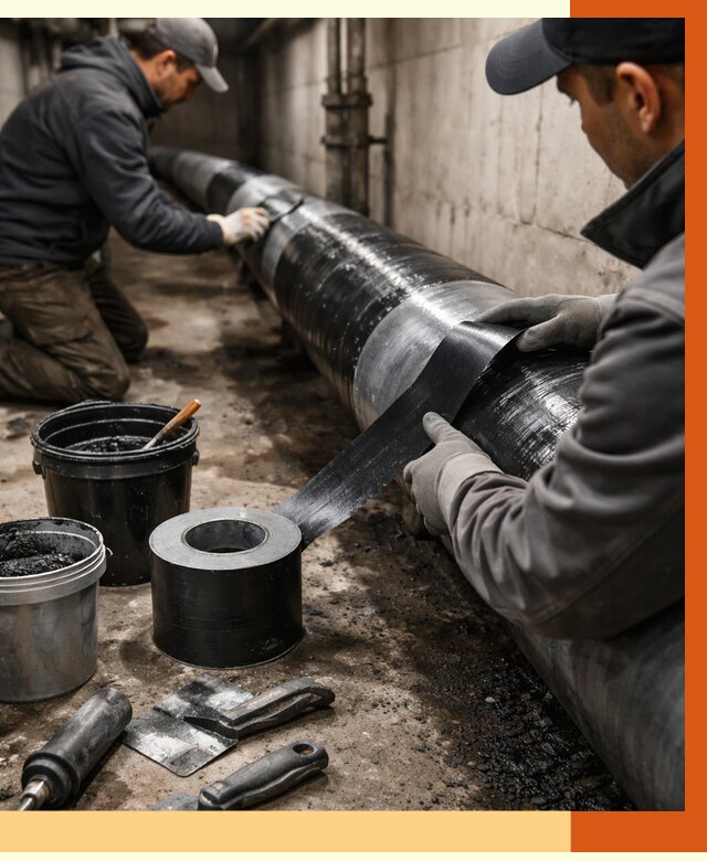 Гидроизоляция труб в Реутове от 2602 руб. — профессиональная герметизация | ТепломастерРтв