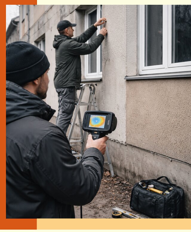 Тепловизионное обследование фасада в Реутове для выявления дефектов