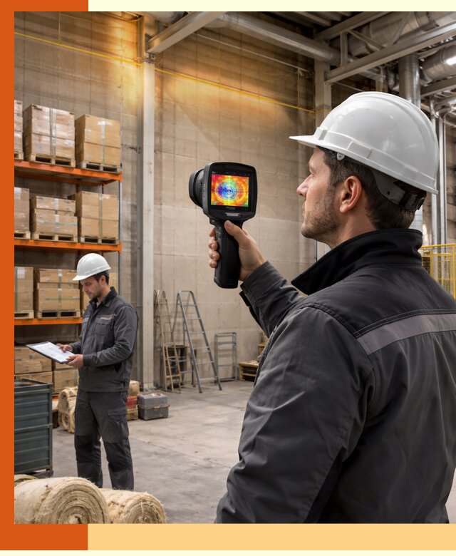 Тепловизионное обследование склада и выявление утечек в Реутове