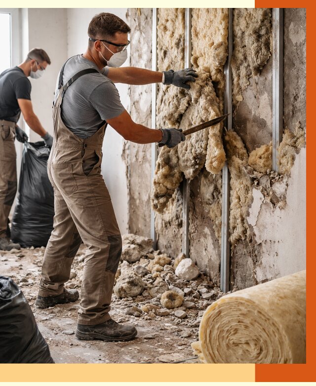 Демонтаж старого утеплителя в Реутове от 3642 руб. — работы под ключ | ТепломастерРтв