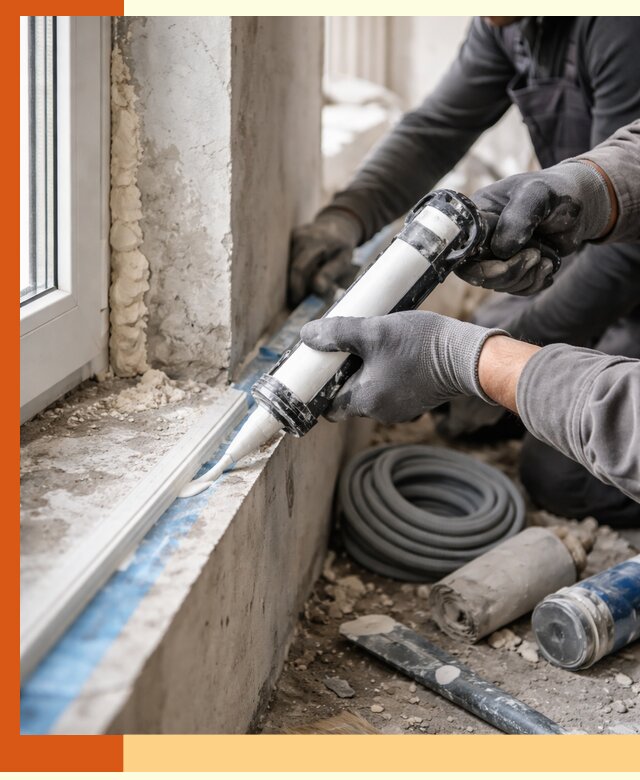 Герметизация стыков и примыканий зданий в Реутове