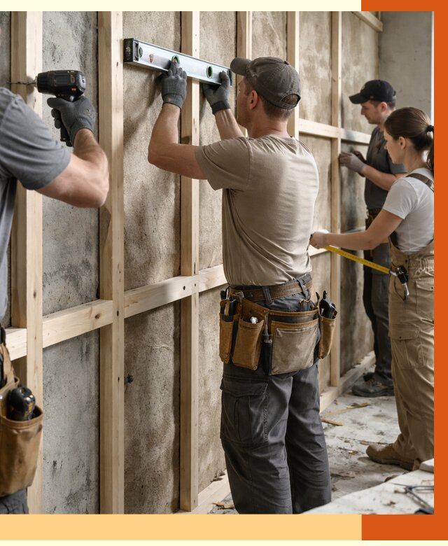 Монтаж обрешетки под утепление в Реутове от 1197 руб/м² | Заказать у ТепломастерРтв