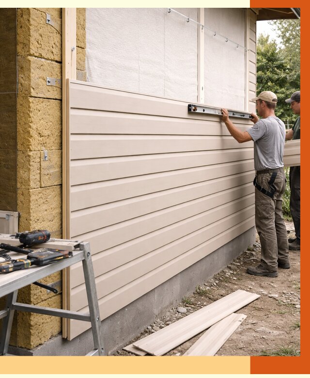 Монтаж сайдинга после утепления в Реутове от 1925 руб. — обшивка и облицовка | ТепломастерРтв